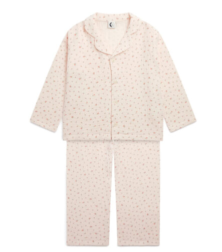Sleepy Doe kids traditional pyjama set | blush muslin
