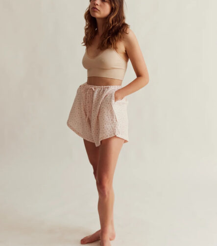 Sleepy Doe womens boxers | blush floral muslin