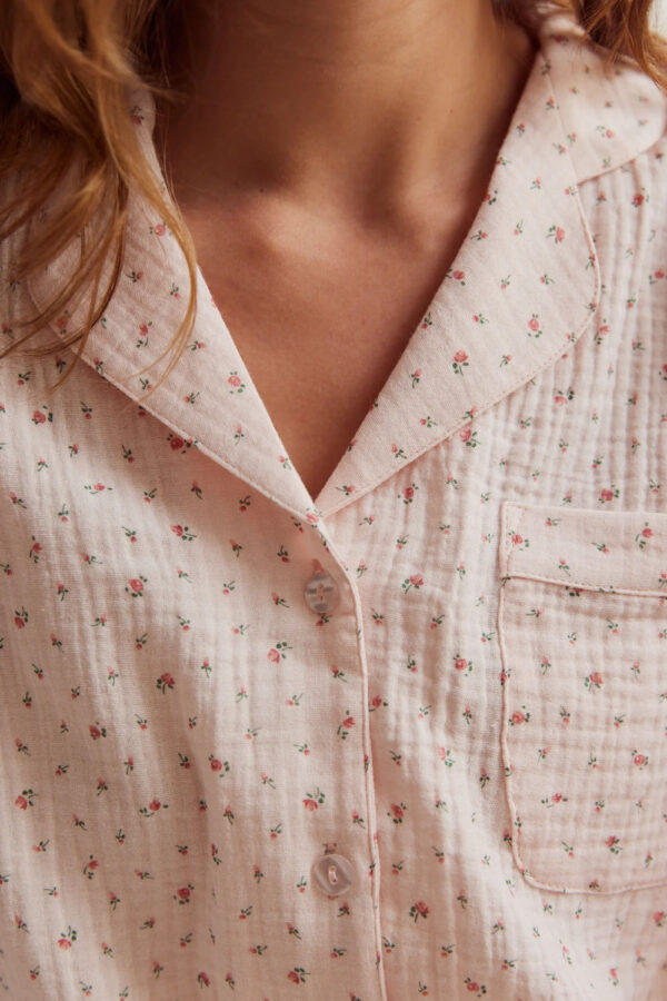 Sleepy Doe | dames pyjama Blush Floral Muslin - Afbeelding 4