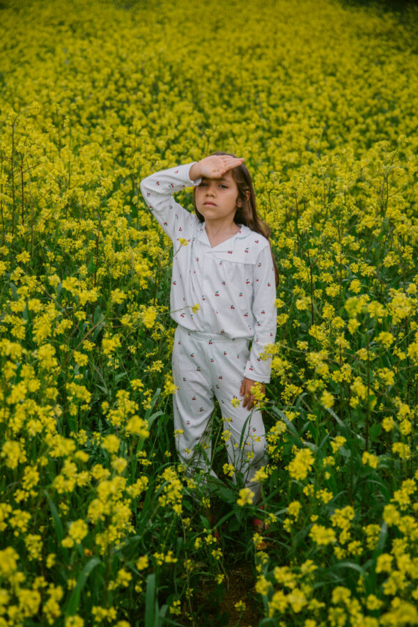 Sleepy Doe Pyjama Blouse and Trousers Cherries