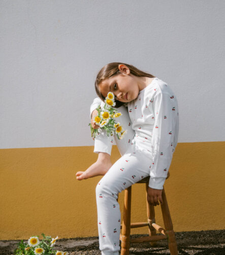 Sleepy Doe Pyjama Blouse and Trousers Cherries